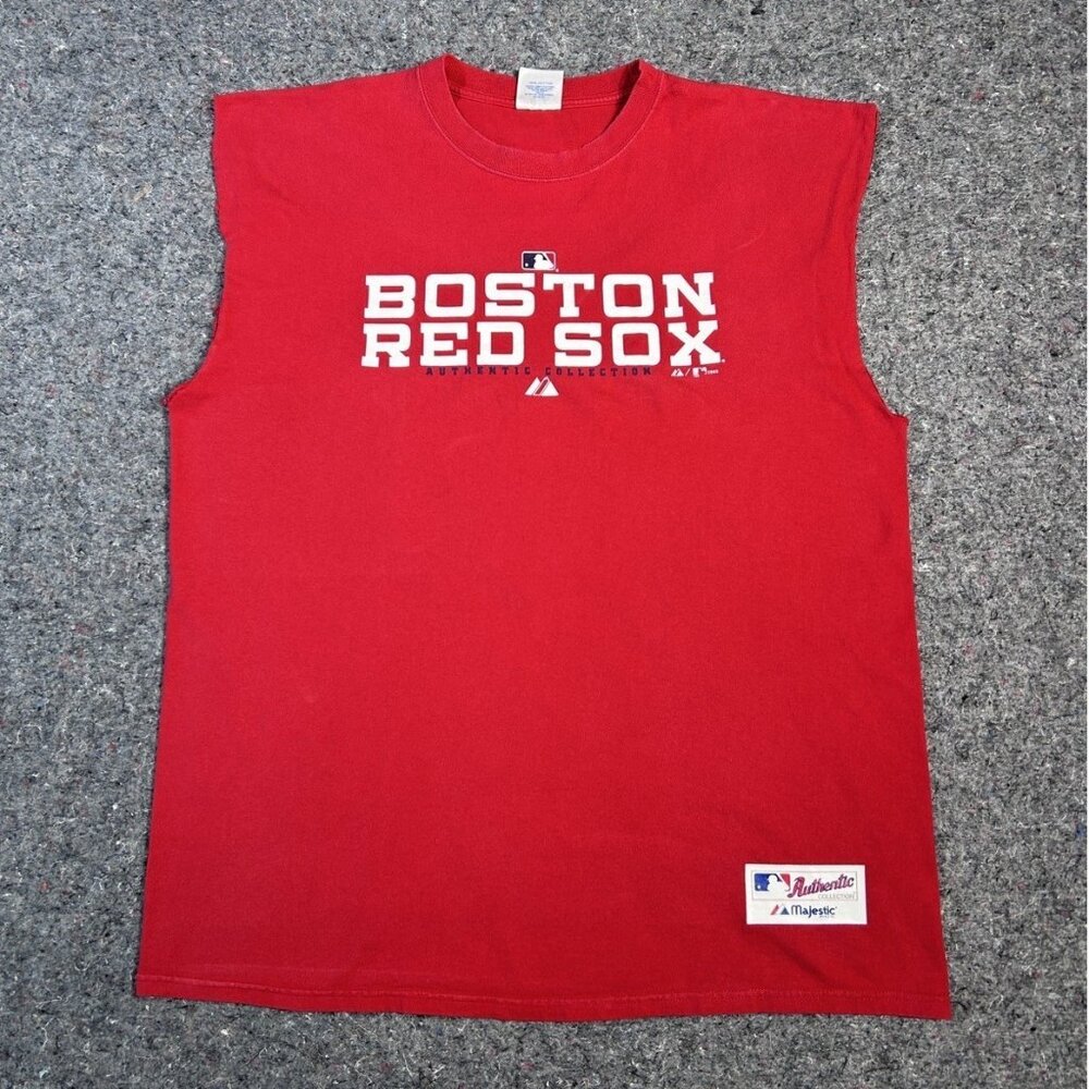 Boston Red Sox Shirt Mens XLarge Red Baseball MLB Graphic Majestic 2005